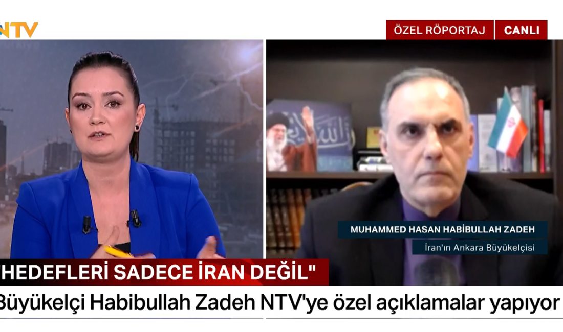İran’ın Ankara Büyükelçisi Muhammed Hasan Habibullah Zadeh, NTV canlı yayınında