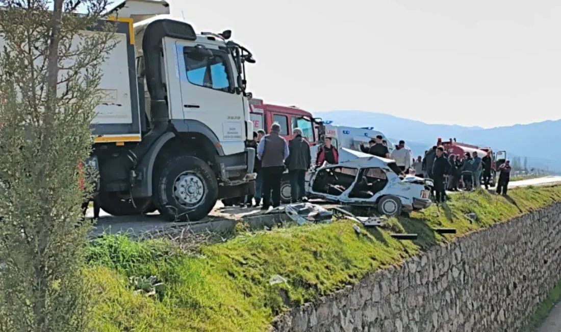 Balıkesir’in Sındırgı ilçesinde meydana gelen ve yürekleri ağza getiren trafik