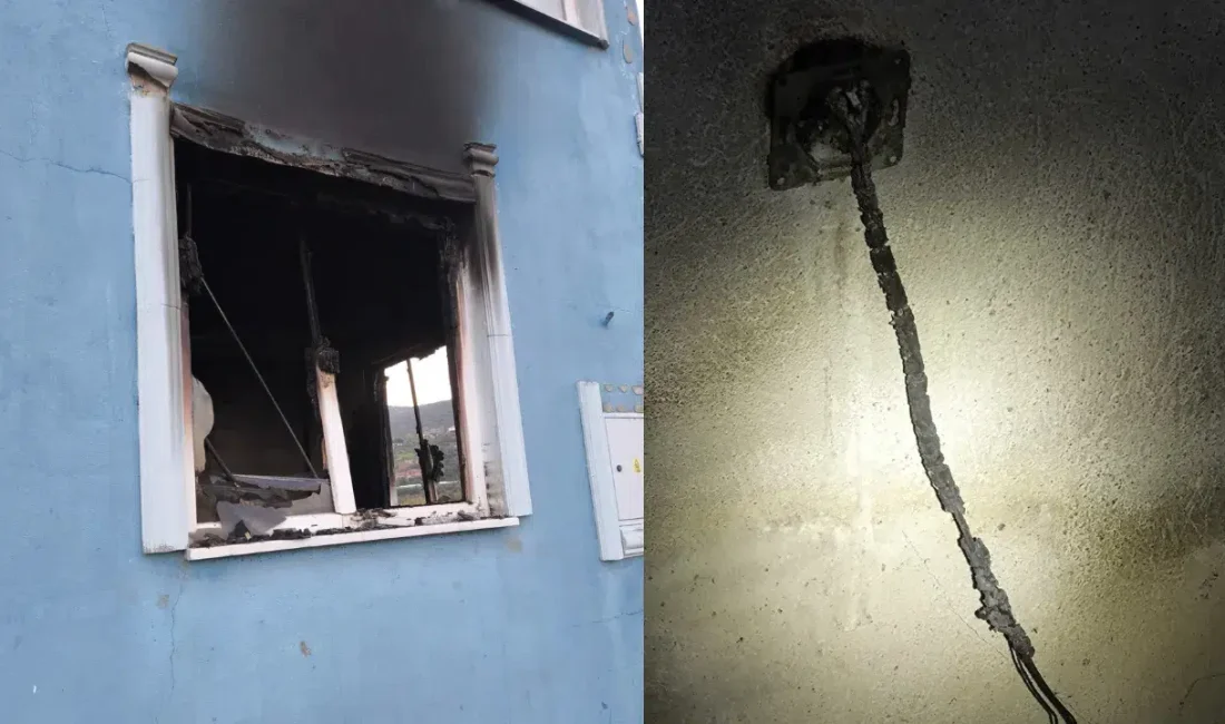 Aydın’ın Çine ilçesinde gece saatlerinde bir evden yükselen alevler tüm