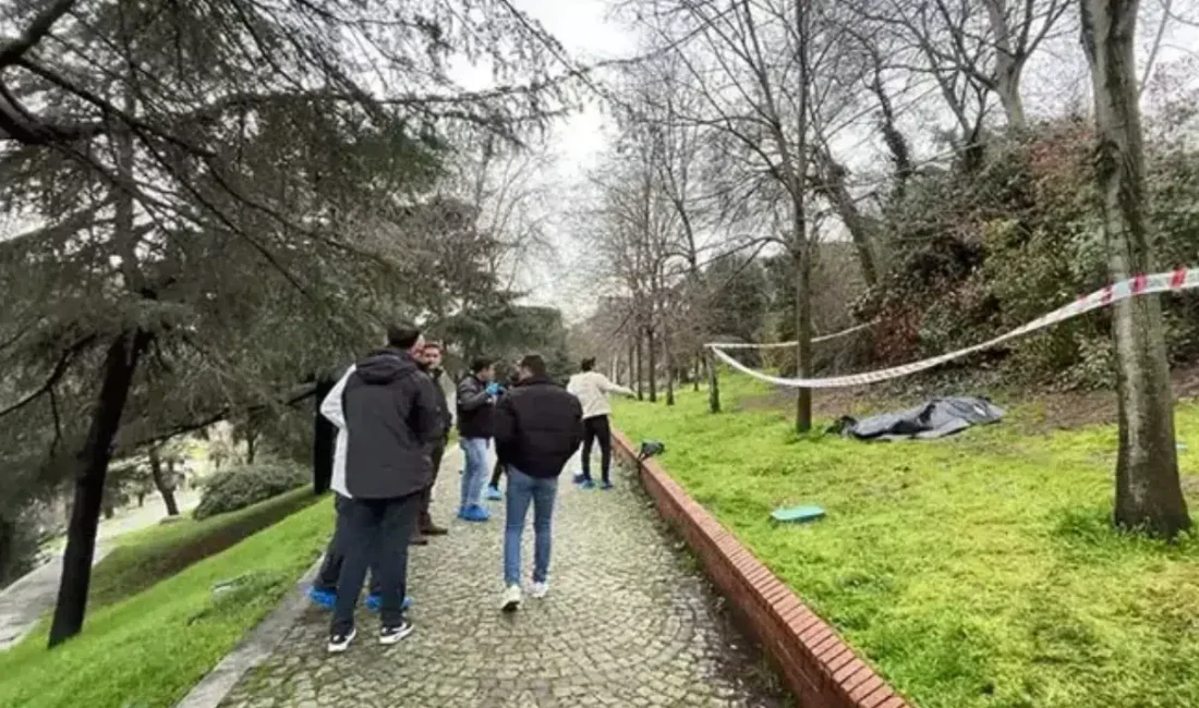 İstanbul Şişli’deki Maçka Parkı’nda sabah saatlerinde temizlik çalışması yapan görevliler