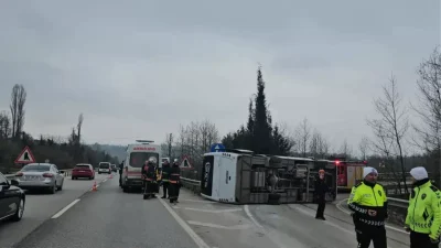 Yalova’da sabah saatlerinde meydana gelen feci kazada, tekstil işçilerini taşıyan