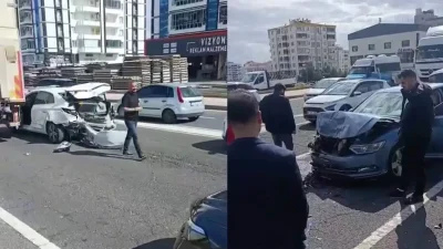 Diyarbakır’da iki aracın çarpışması sonucu meydana gelen feci trafik kazasında