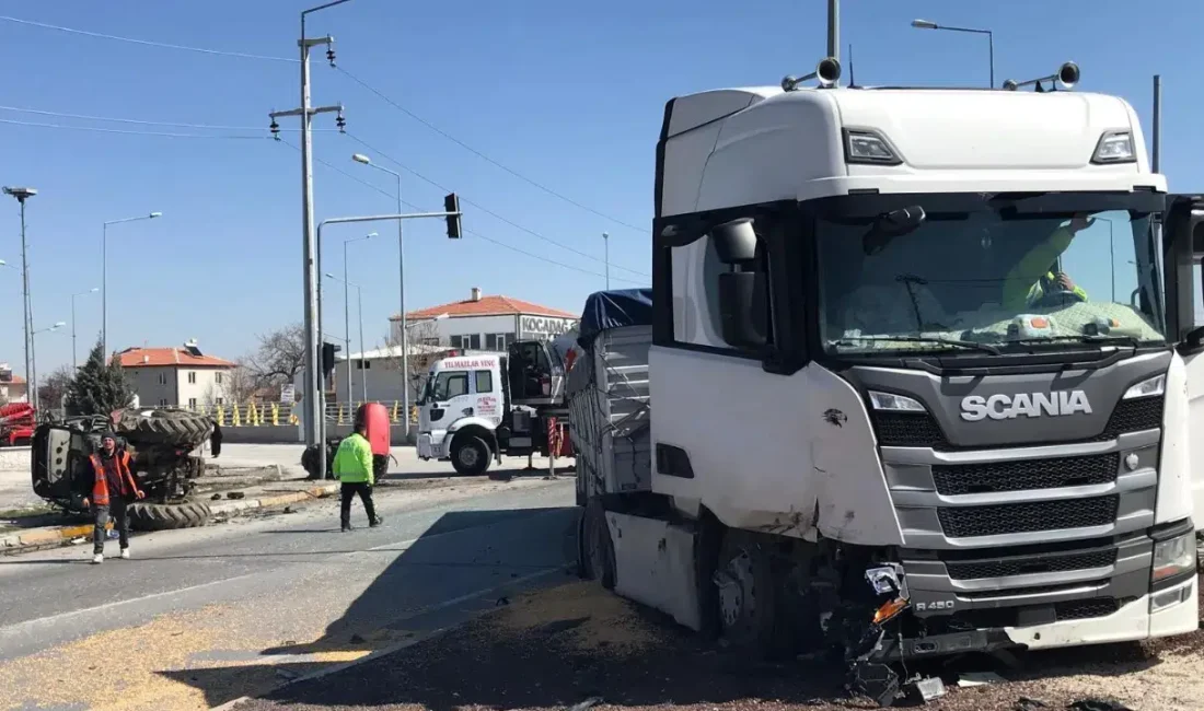 Konya’nın Ereğli ilçesinde meydana gelen feci kazada mısır yüklü tır