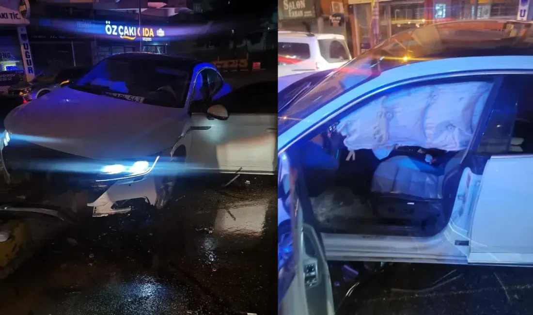 Mardin’in Kızıltepe ilçesinde sürücüsünün direksiyon hakimiyetini kaybetmesiyle kontrolden çıkan otomobilin