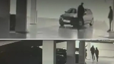 İstanbul Bakırköy’de bir sitenin otoparkında park halindeki iki araçtan 30