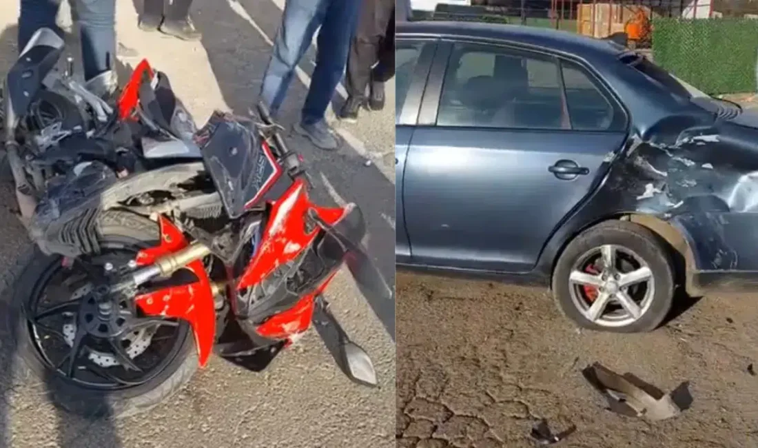 Şanlıurfa’nın Siverek ilçesinde otomobil ile motosikletin çarpışması sonucu ağır yaralanan