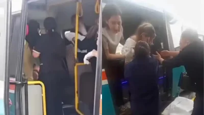 İzmir’de akılalmaz bir olay yaşandı. Seyir halindeki minibüste aniden sancılanan