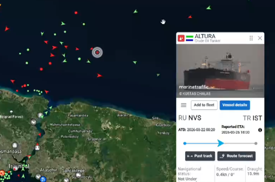 Rusya’dan İstanbul’a doğru seyir halindeyken Karadeniz açıklarında drone isabet eden