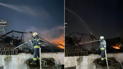 Muğla’nın Milas ilçesinde depo olarak kullanılan bir evin ahşap çatısında