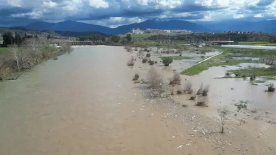 Osmaniye’de etkili olan kuvvetli sağanak yağışların ardından Ceyhan Nehri’nin debisi