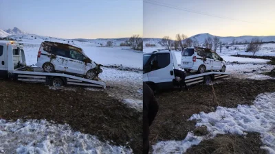 Niğde-Çamardı karayolunda seyir halindeki bir aracın sürücüsünün direksiyon hakimiyetini kaybetmesi
