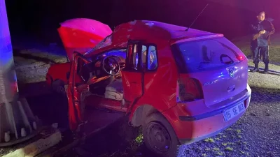 Burdur’un Bucak ilçesinde meydana gelen trafik kazasında, direksiyon hakimiyetini kaybeden