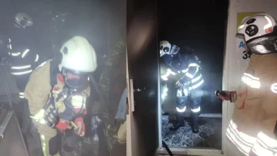 Hatay’ın Kırıkhan ilçesinde bir evde başlayan yangın kısa sürede büyüyerek