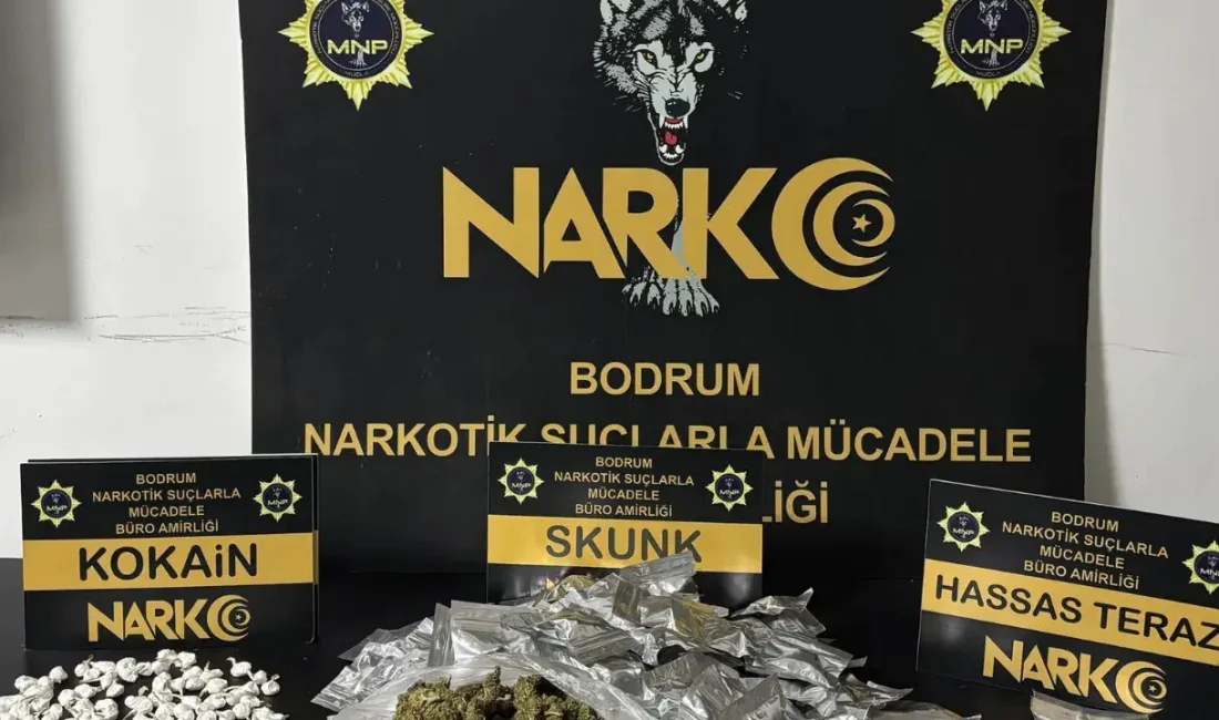 Muğla’nın Bodrum ilçesinde uyuşturucu madde ticaretinin önlenmesine yönelik gerçekleştirilen kapsamlı