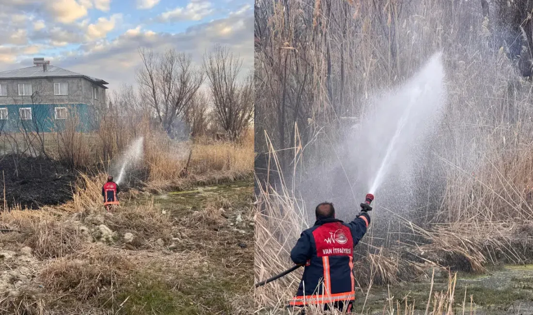Van’ın Tuşba ilçesinde yükselen dumanlar çevre sakinlerinde büyük panik yaratırken,