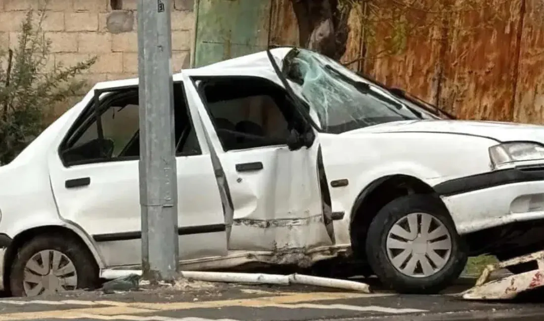 Adıyaman’ın Kahta ilçesinde sürücüsünün direksiyon hakimiyetini kaybettiği otomobilin yol kenarındaki