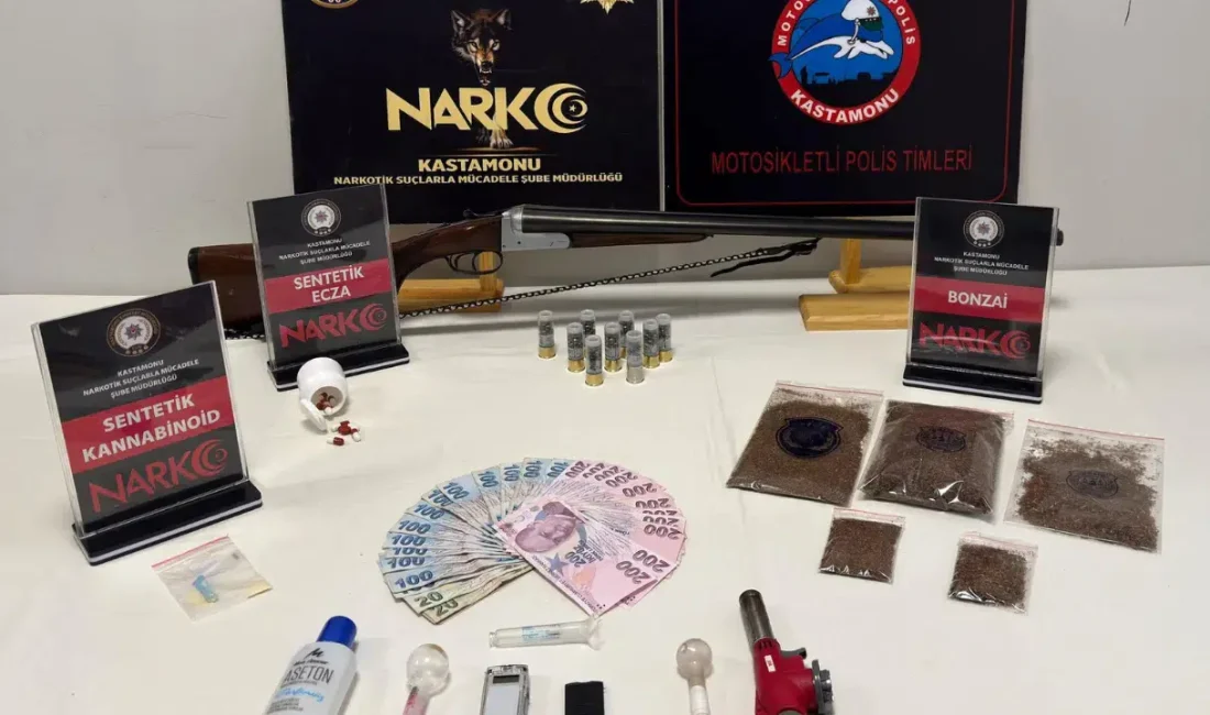Kastamonu İl Emniyet Müdürlüğü ekipleri tarafından gerçekleştirilen iki farklı uyuşturucu