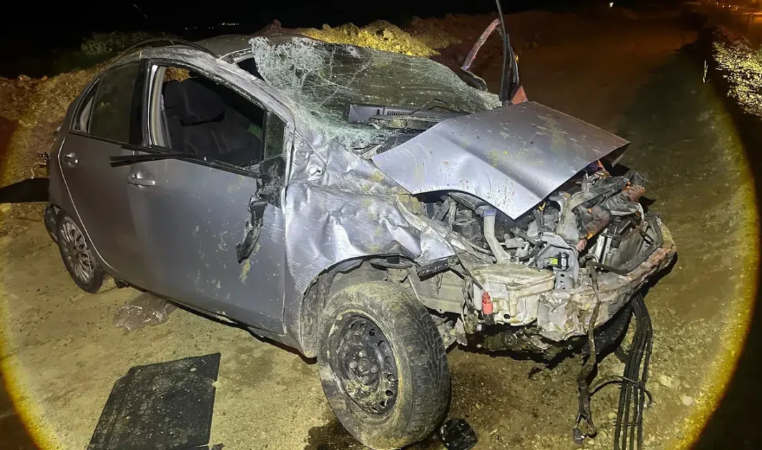 Edirne’nin Keşan ilçesinde sürücüsünün direksiyon hakimiyetini kaybetmesi sonucu takla atan