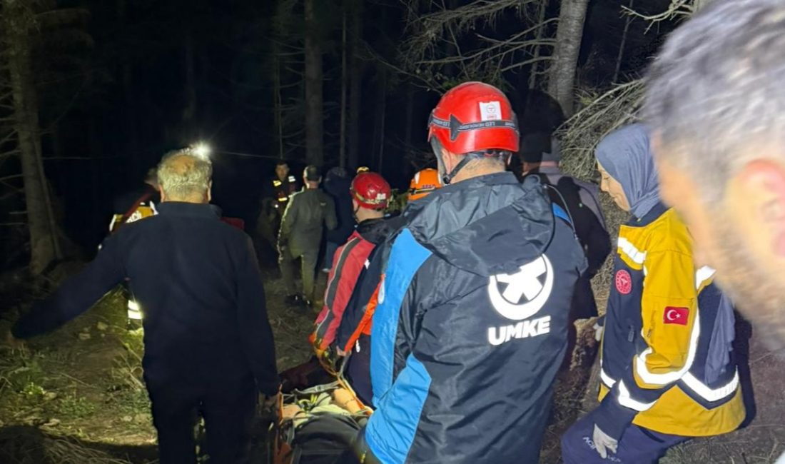 Kastamonu’nun Küre ilçesinde gezintiye çıktığı dağlık alanda dengesini kaybederek 30