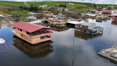 Diyarbakır’ın Kocaköy ilçesinde etkili olan şiddetli yağışların ardından Ambar Barajı’nda