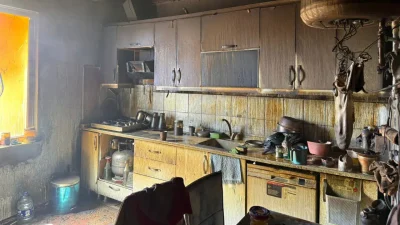 Çorum’un Sungurlu ilçesinde bir evde çıkan ve paniğe neden olan