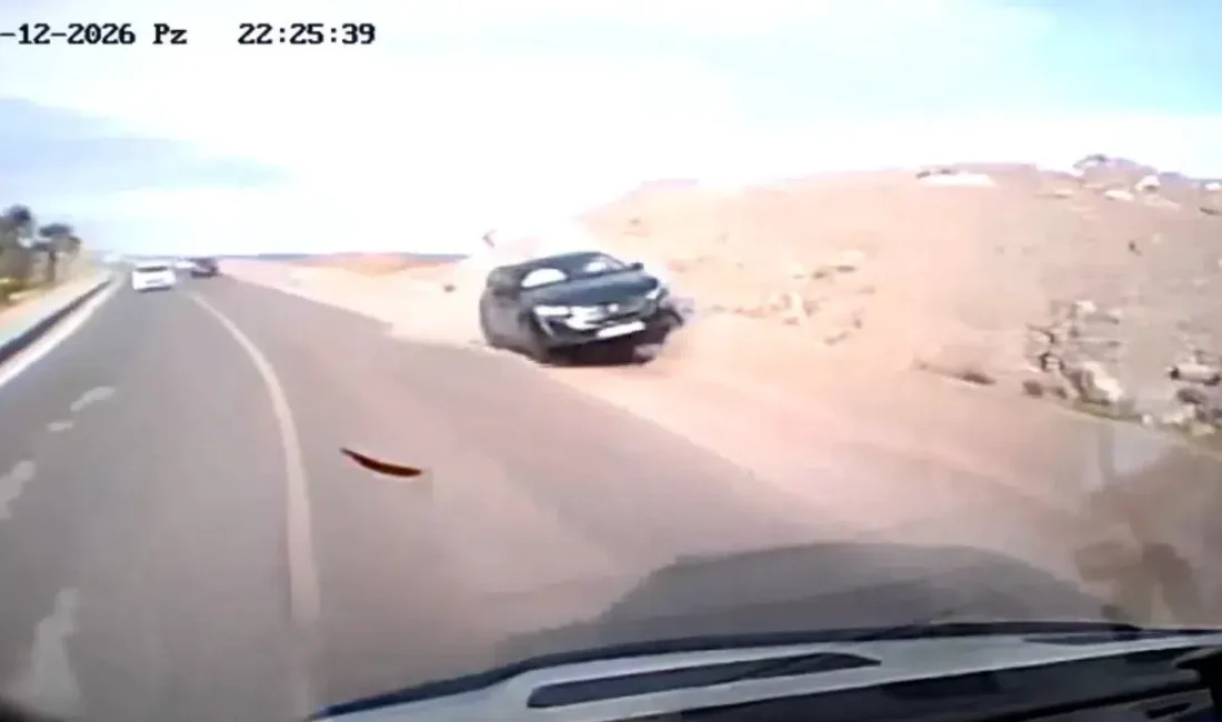 Zonguldak’ın Kilimli ilçesinde direksiyon hakimiyetini kaybeden sürücünün yaşadığı korku dolu