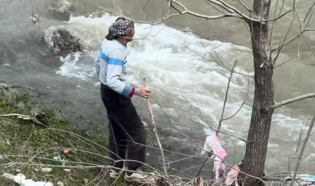Hakkari’nin Şemdinli ilçesinde dengesini kaybederek bir anda azgın sulara kapılan