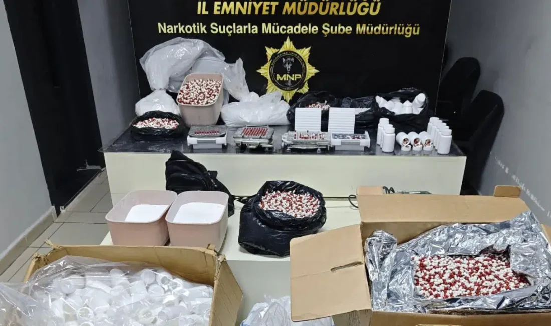 Mersin’de narkotik ekiplerinin büyük bir titizlikle yürüttüğü takip sonucunda uyuşturucu