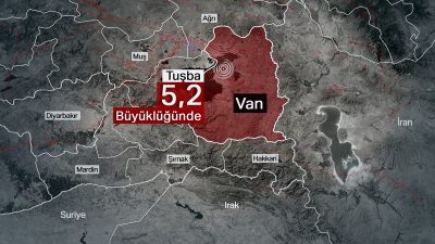 Van’ın Tuşba ilçesinde sabah saatlerinde meydana gelen ve çevre illerde