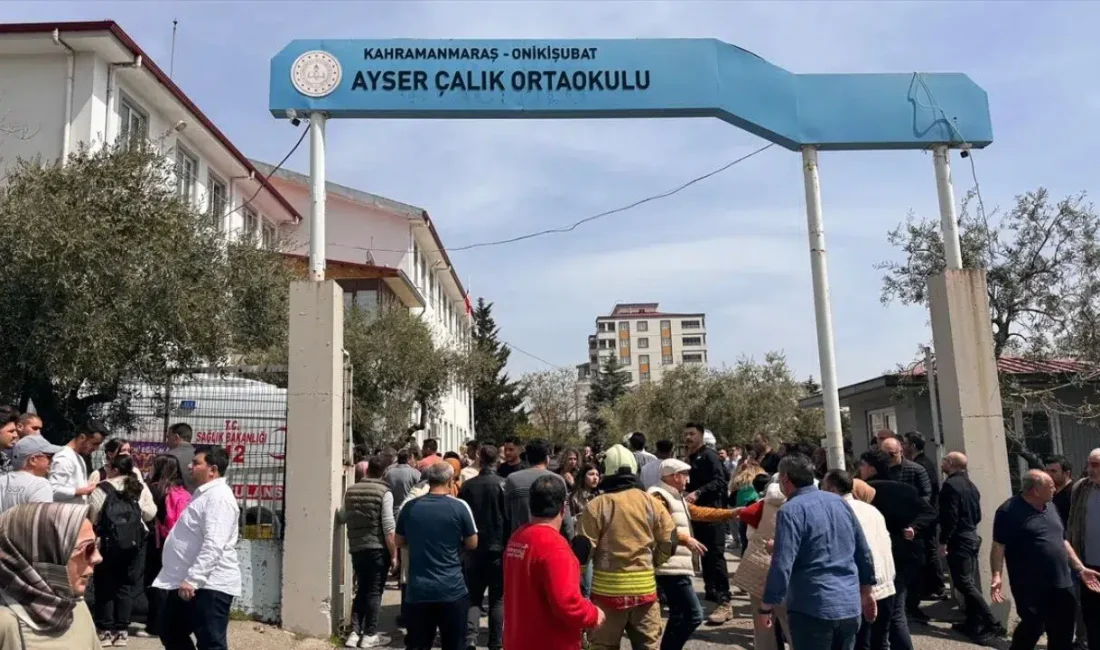 Kahramanmaraş’ın Onikişubat ilçesinde bulunan Ayser Çalık Ortaokulu’nda meydana gelen ve