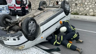 Burdur’da seyir halindeki bir otomobilin direksiyon hakimiyetini kaybetmesi sonucu meydana