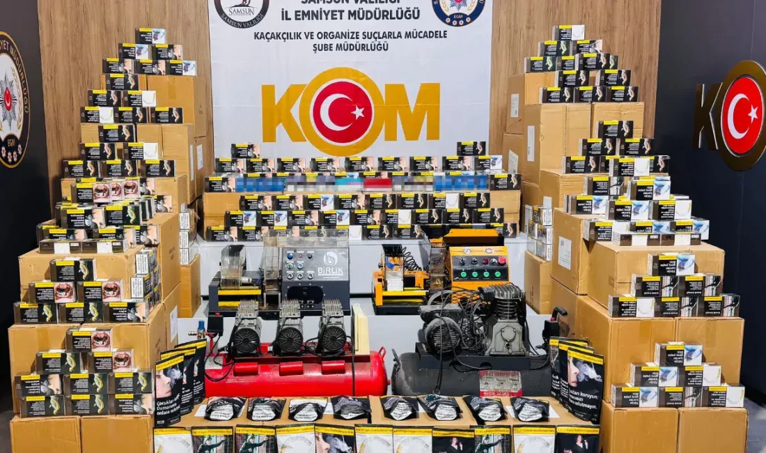 Samsun’da kaçak tütün ticaretine yönelik gerçekleştirilen geniş kapsamlı operasyonda, emniyet