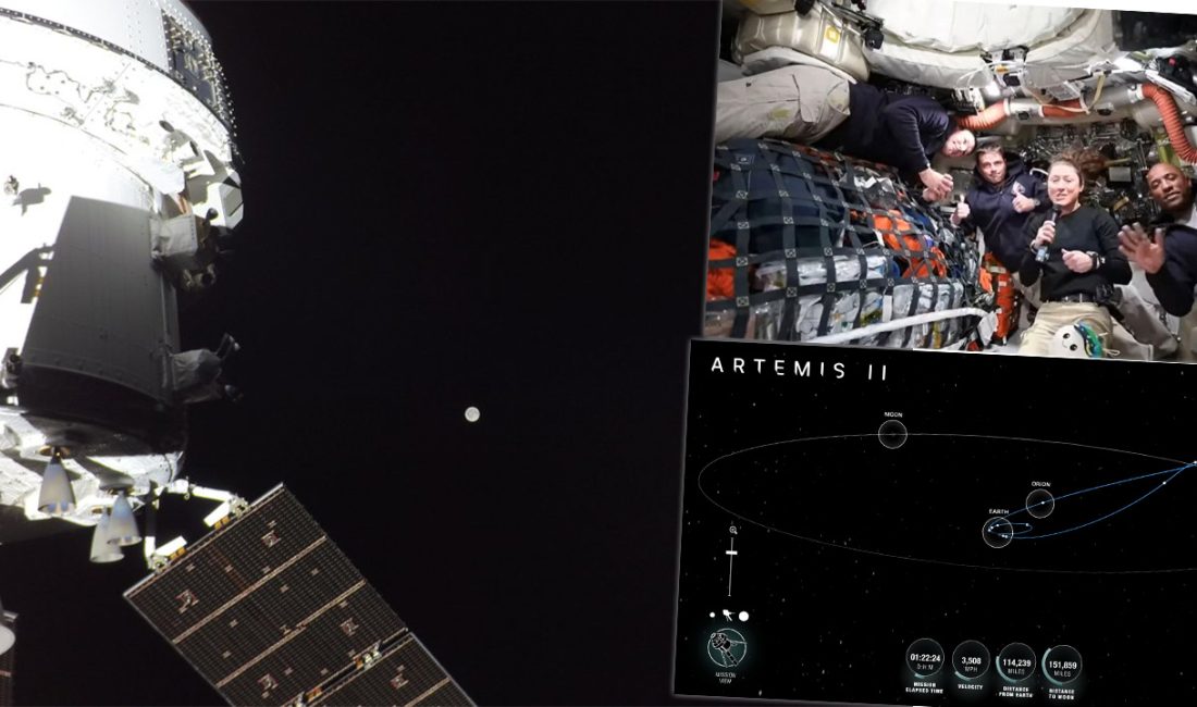 NASA’nın tarihi Artemis II görevi kapsamında uzay aracı motorlarını ateşleyerek