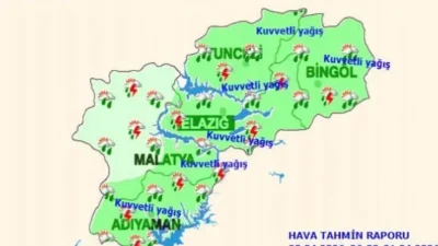 Meteoroloji 13. Bölge Müdürlüğü tarafından paylaşılan son veriler, bölgedeki dört