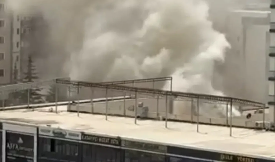 Elazığ’ın Cumhuriyet Mahallesi’nde yer alan bir lokantanın baca kısmında aniden