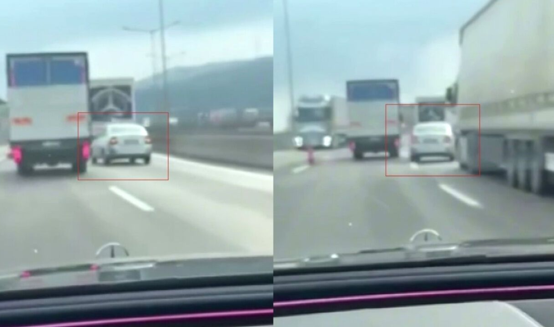 TAG Otoyolu üzerinde gerçekleştirdiği tehlikeli manevralarla hem kendi canını hem