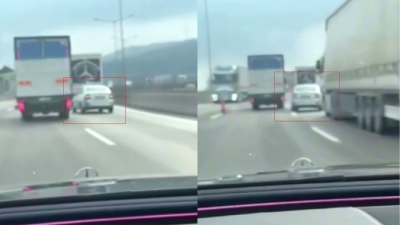 TAG Otoyolu üzerinde gerçekleştirdiği tehlikeli manevralarla hem kendi canını hem