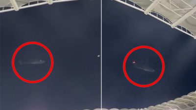 Konyaspor ile Fenerbahçe arasında oynanan kupa maçında stadyum üzerinden alçak