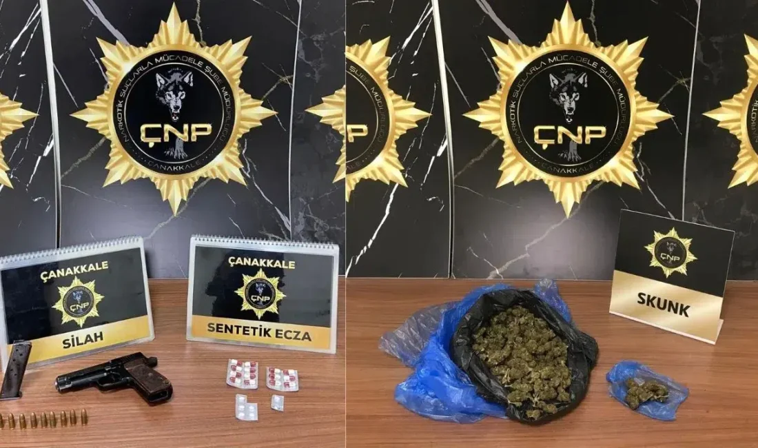 Çanakkale İl Emniyet Müdürlüğü tarafından il genelinde gerçekleştirilen geniş kapsamlı