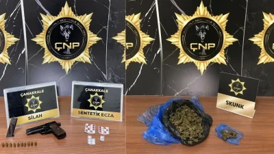 Çanakkale İl Emniyet Müdürlüğü tarafından il genelinde gerçekleştirilen geniş kapsamlı