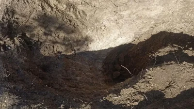 Tekirdağ’ın Hayrabolu ilçesinde mezarlık içerisinde tespit edilen derin çukur, bölgede