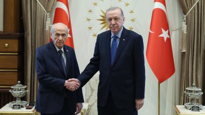 Cumhurbaşkanı Recep Tayyip Erdoğan ve MHP Genel Başkanı Devlet Bahçeli,