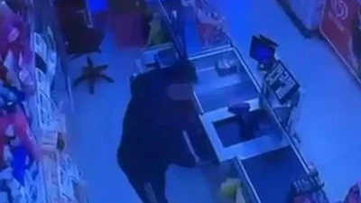 Bursa’nın Gemlik ilçesinde bir markete giren kimliği belirsiz şahıs, kasadaki