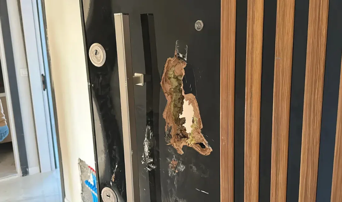 Burdur’da kimliği belirsiz şahıslar inşaat halindeki bir apartmana girerek dairelerde