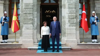 Cumhurbaşkanı Recep Tayyip Erdoğan, Kuzey Makedonya Cumhurbaşkanı Gordana Siljanovska Davkova