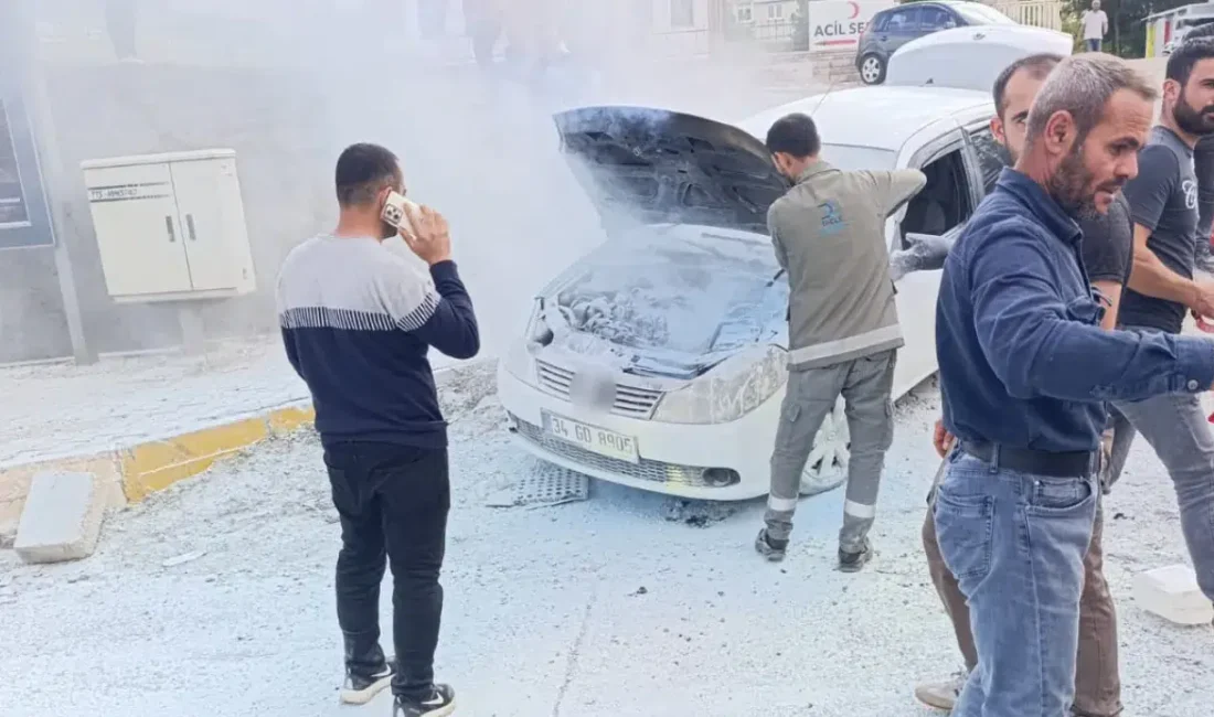 Diyarbakır’ın Çınar ilçesinde seyir halindeyken bir anda motor kısmından alevler