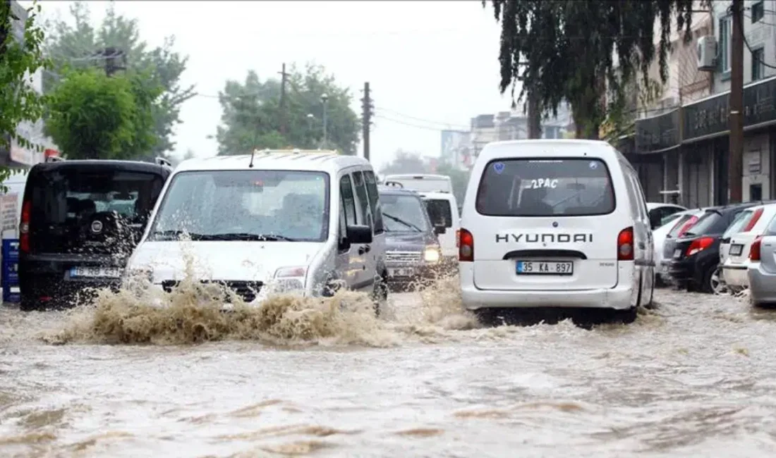Bolu’da gün boyu süren sağanak yağışın ardından aniden bastıran şiddetli