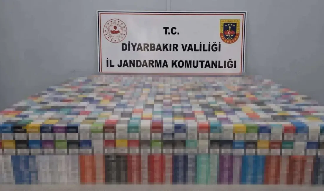 Diyarbakır’da jandarma ekiplerinin gerçekleştirdiği dev kaçakçılık operasyonunda piyasa değeri yüksek