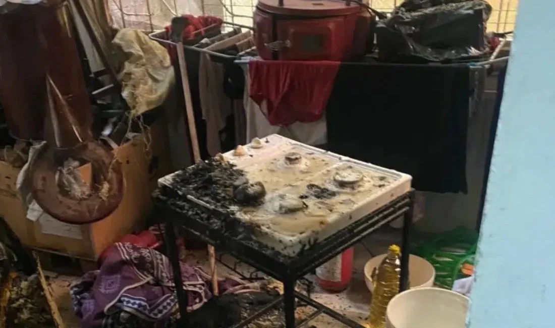 Siirt’te bir apartman dairesinde aniden yükselen alevler mahallede büyük bir