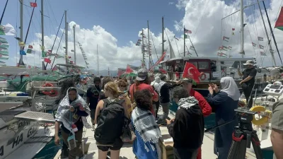 Dünyanın dört bir yanından bir araya gelen aktivistler, Gazze’deki insani